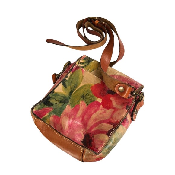 PATRICIA NASH Floral Flap Leather Crossbody Bag Purse - Picture 4 of 16